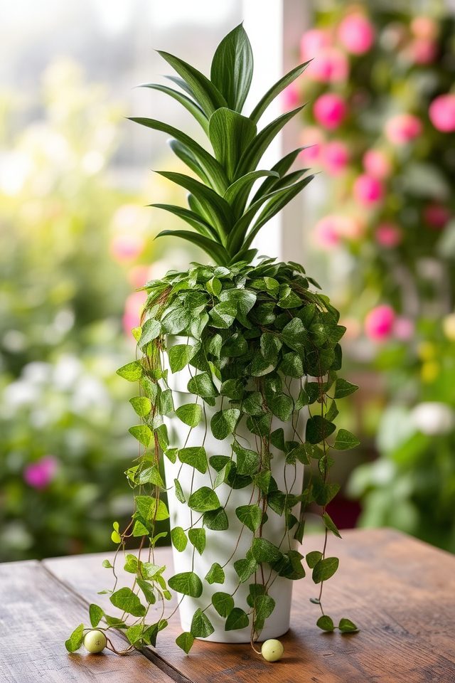 trailing plants enhance planters