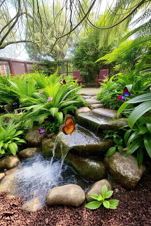 tranquil garden water features