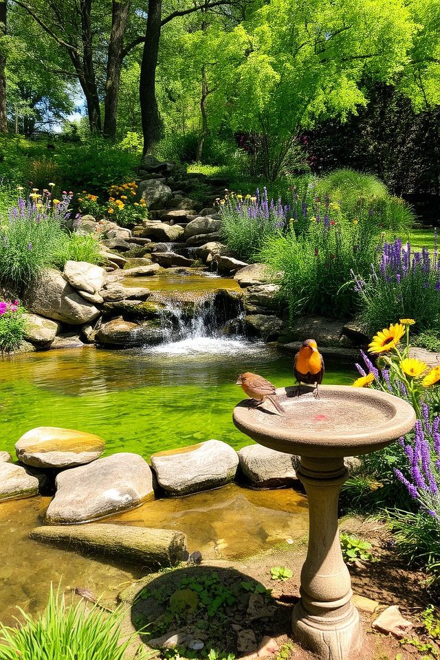 tranquil hippie garden oasis