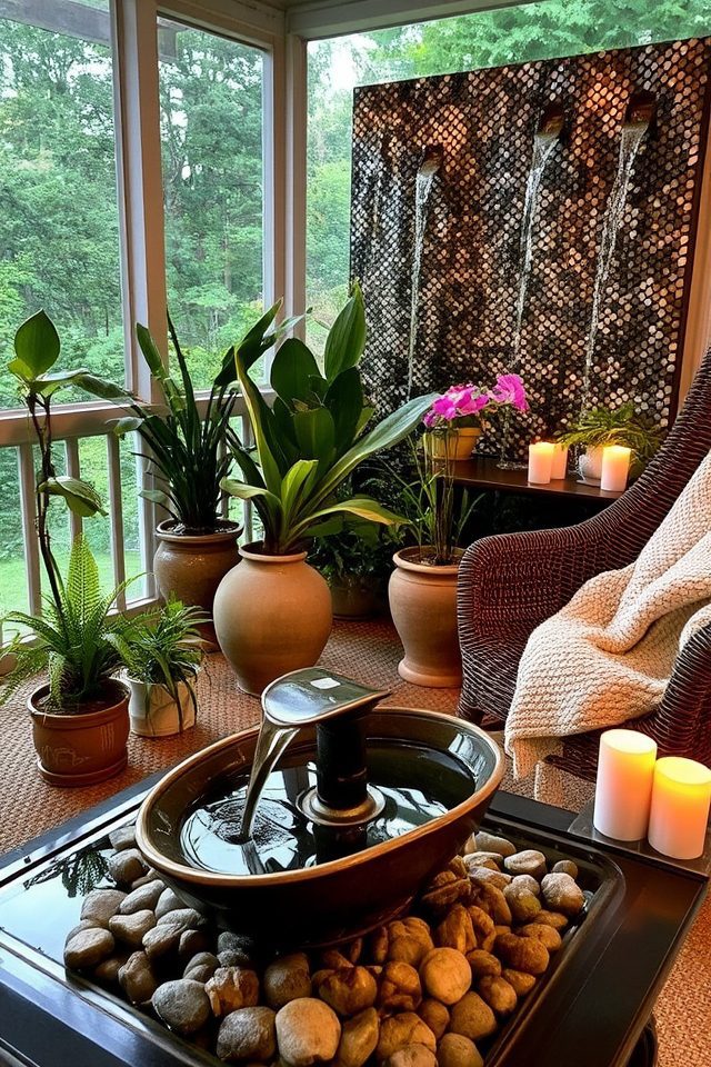 tranquil indoor water features
