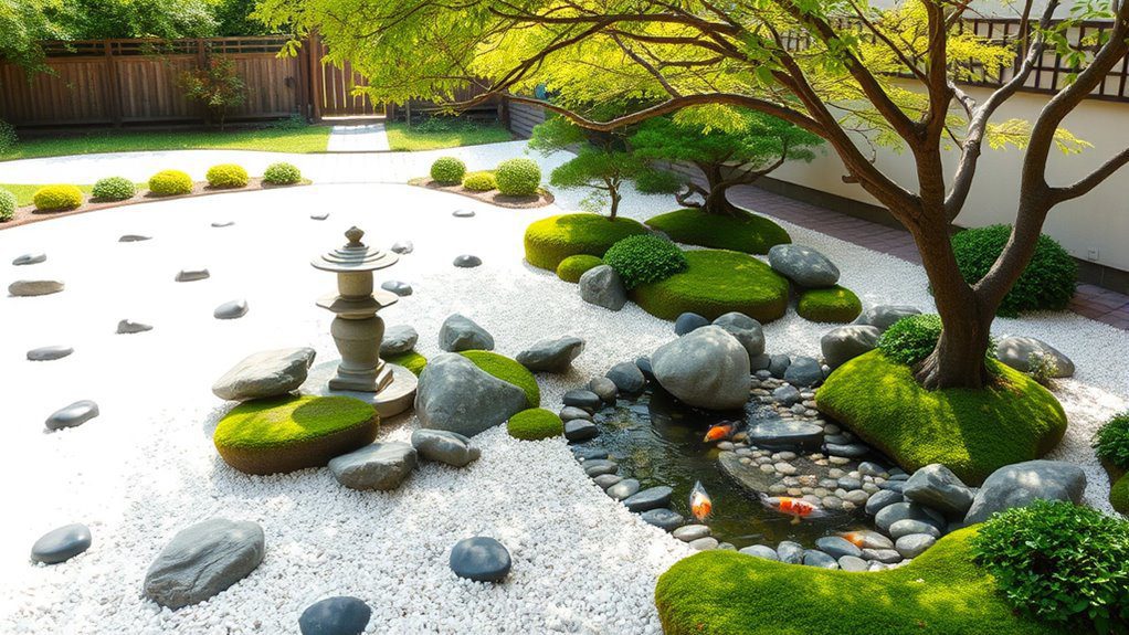 tranquil minimalist garden retreat