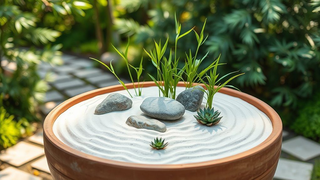 tranquil minimalist outdoor oasis