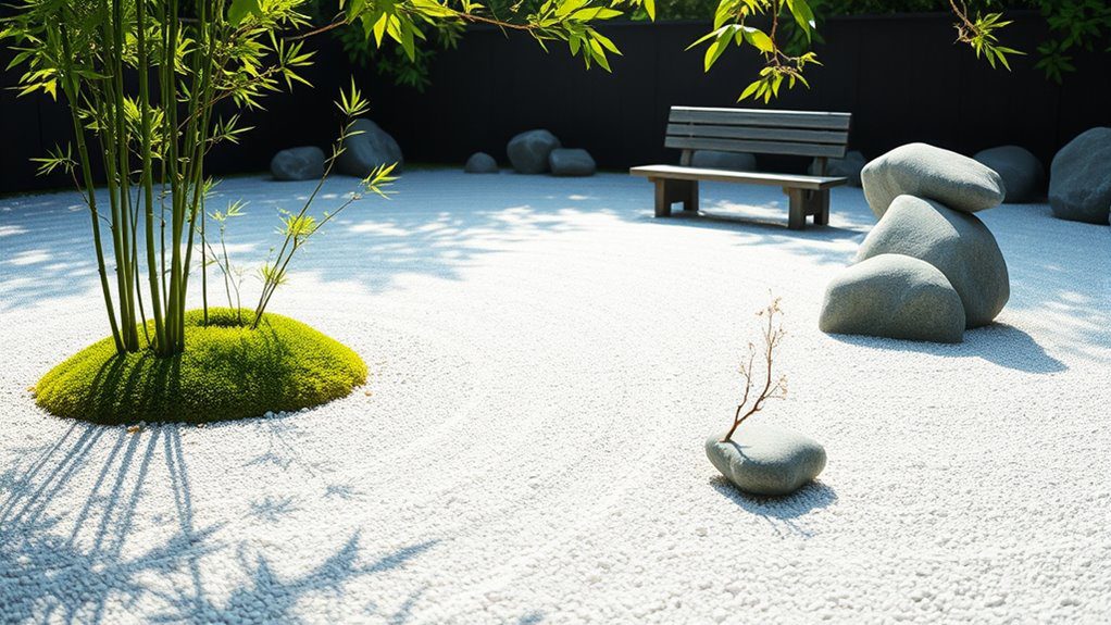 tranquil minimalist outdoor space