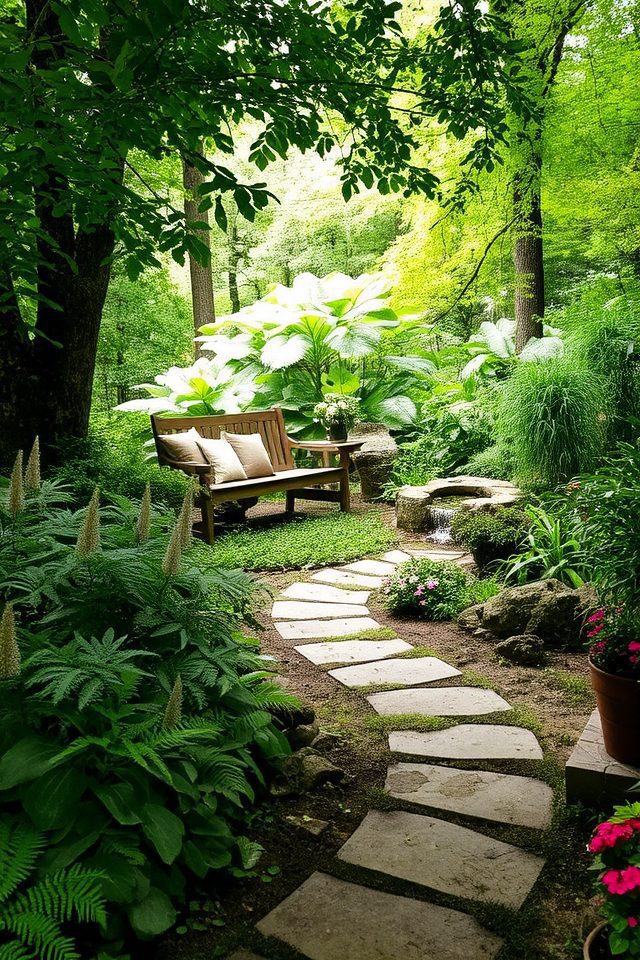 tranquil shade garden oasis