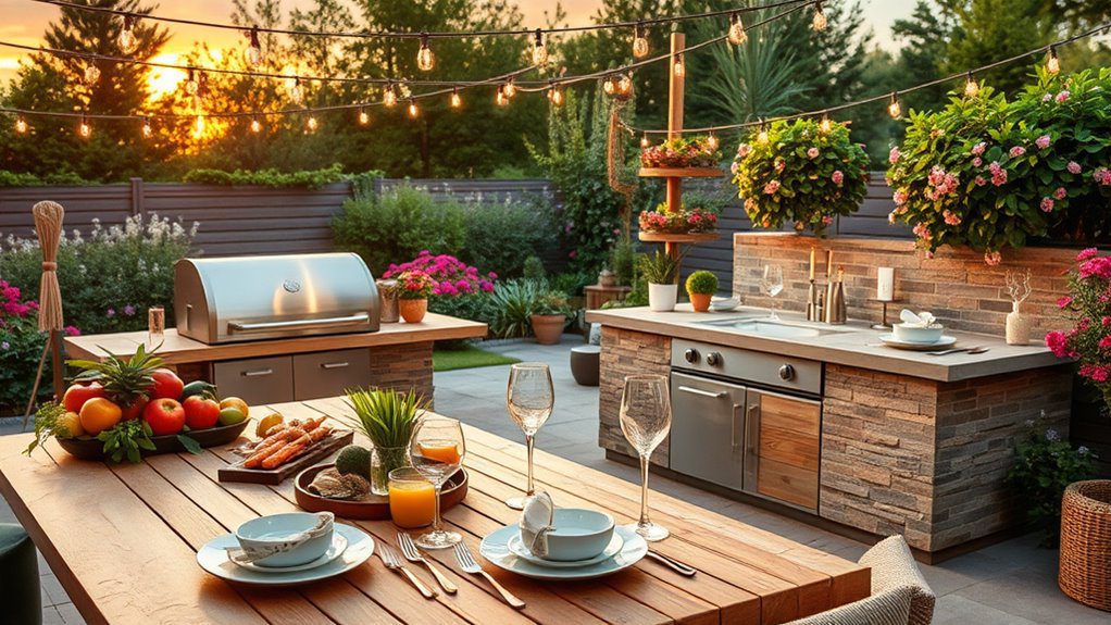 transform garden with kitchen