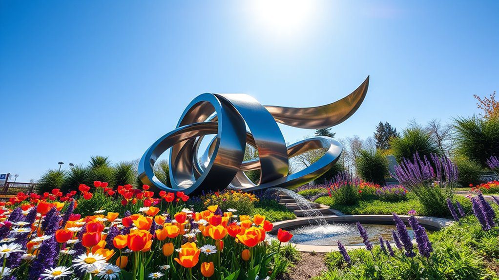 transform garden with sculptures