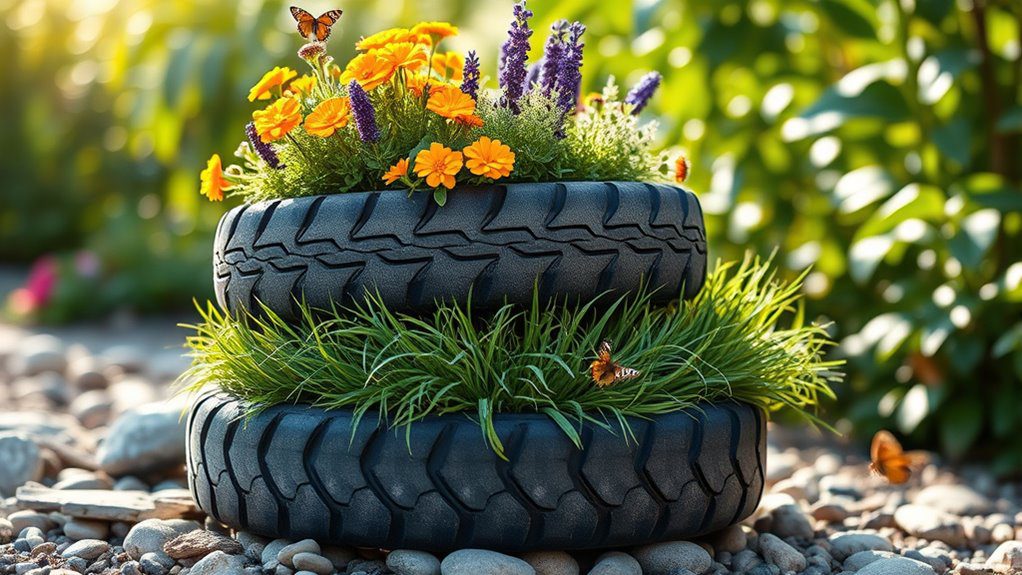 transform old tires creatively