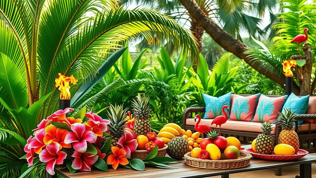 tropical outdoor escape decor