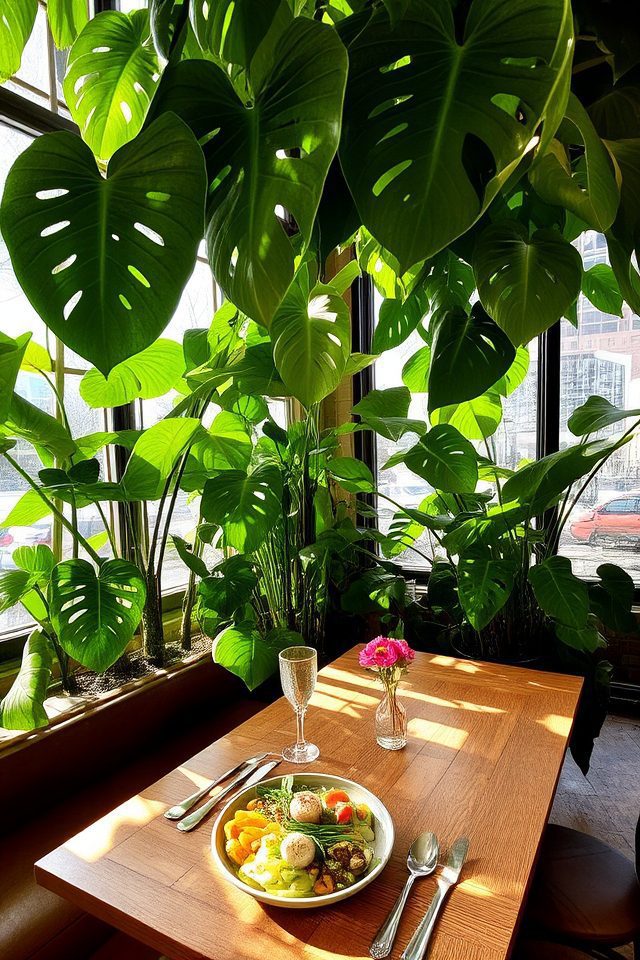 tropical plants enhance ambiance