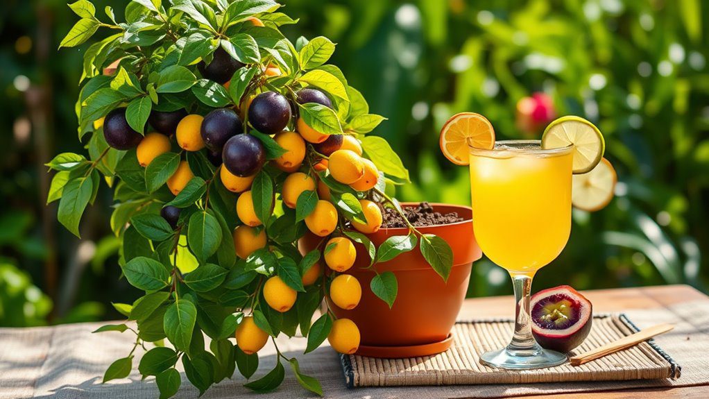 tropical vines sweet fruits
