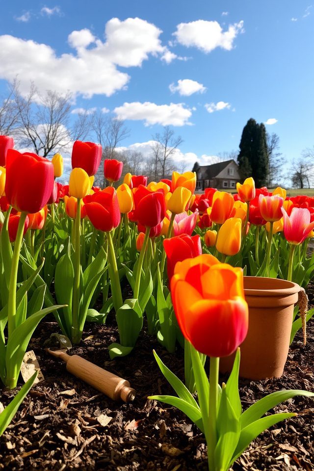 tulip garden seasonal preparation