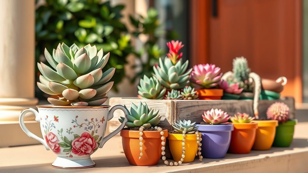 unique succulent planters showcase