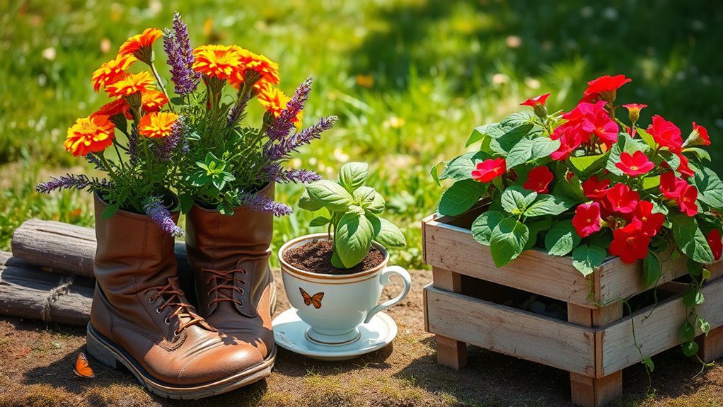 unusual container gardening ideas