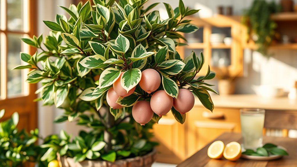 variegated pink lemon tree