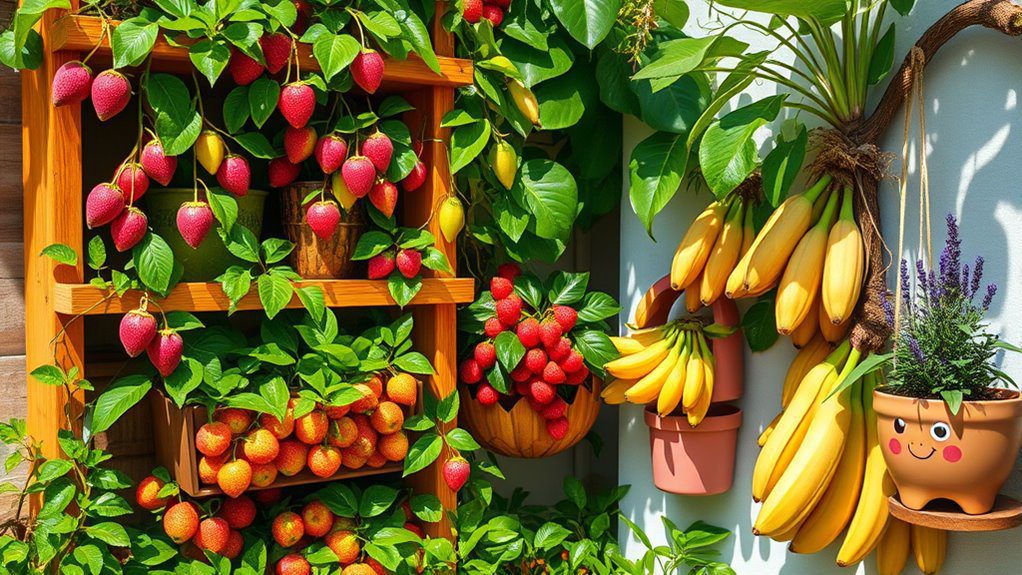vertical garden exotic fruits