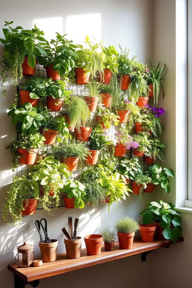 vertical garden wall creation