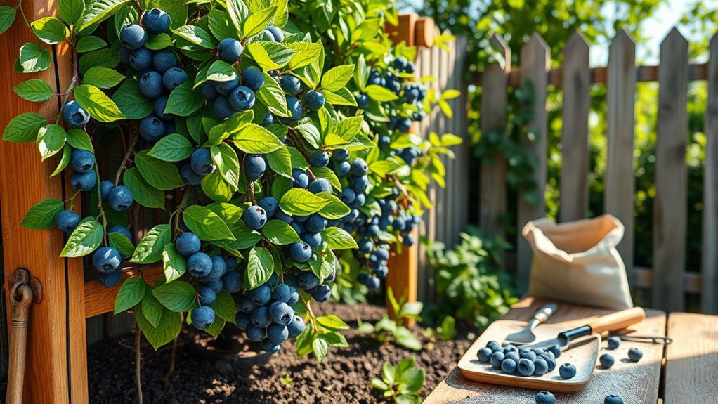 vertical gardening for blueberries