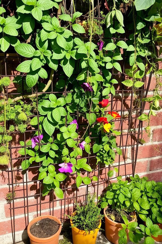 vertical gardening wire grids