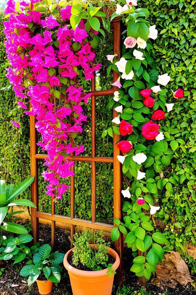 vertical gardening with climbing plants