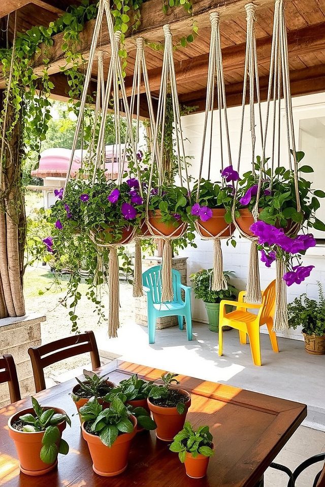 vertical gardening with planters