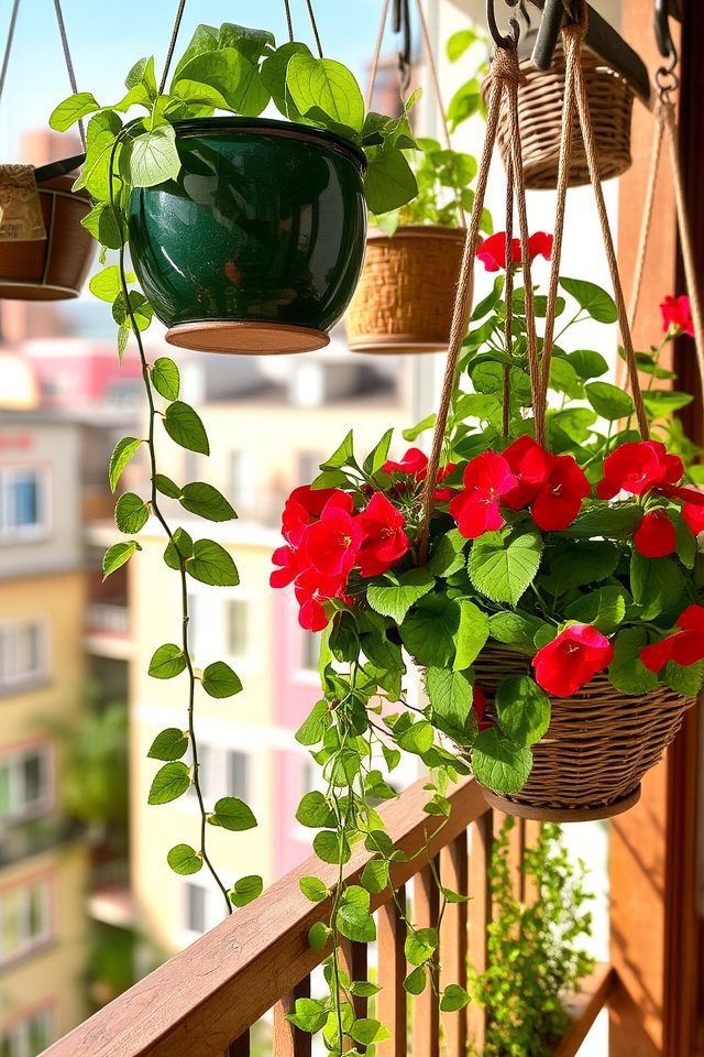 vertical gardening with planters