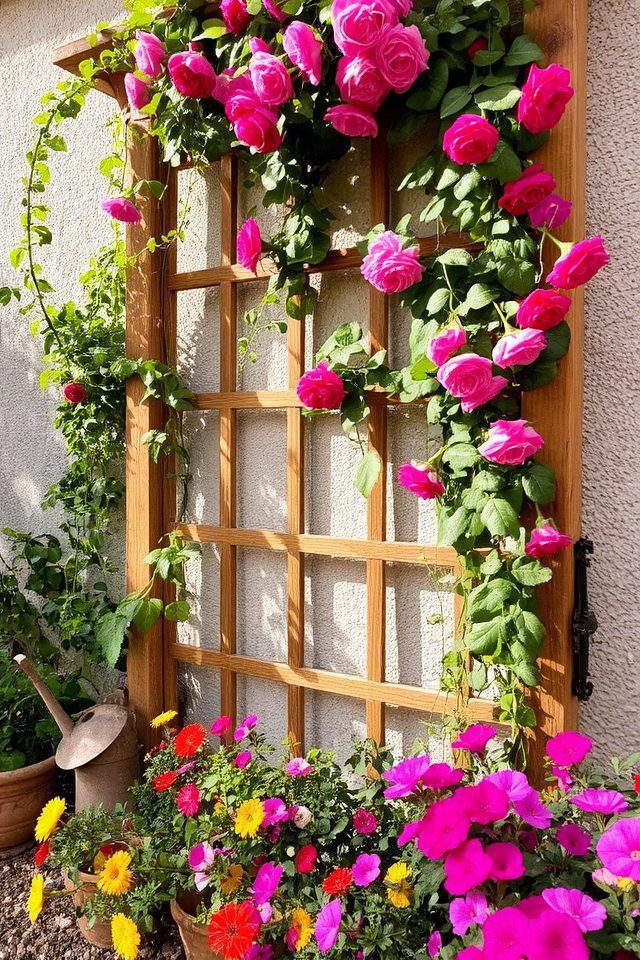 vertical gardening with trellises