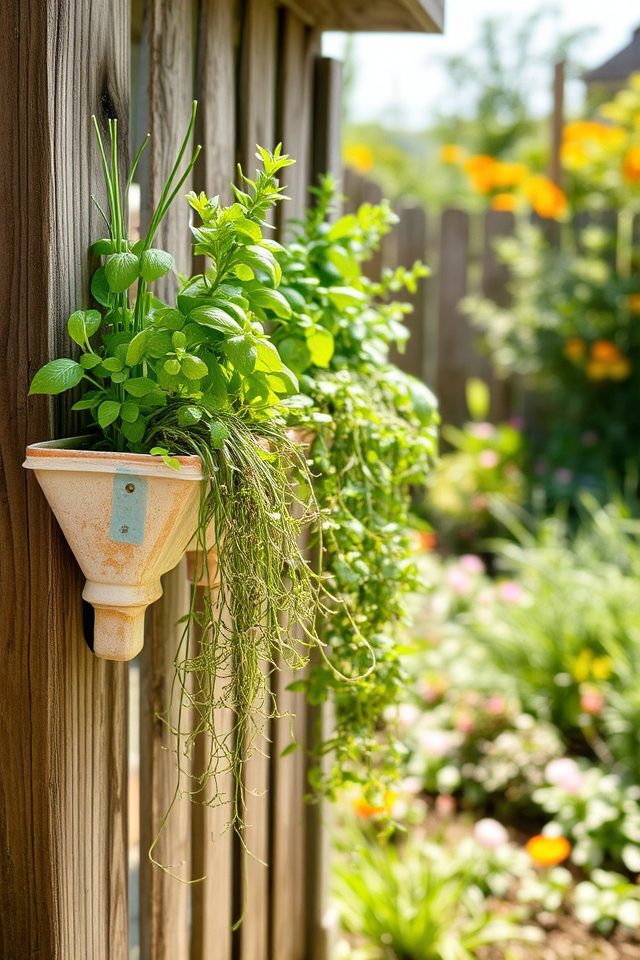 vertical planter gutter garden
