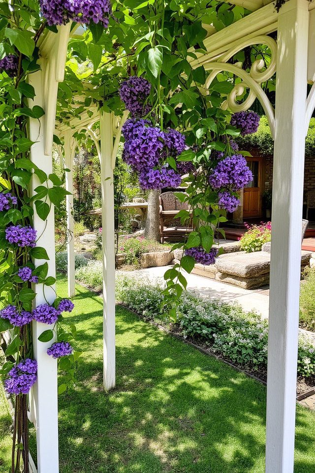 vertical privacy with greenery