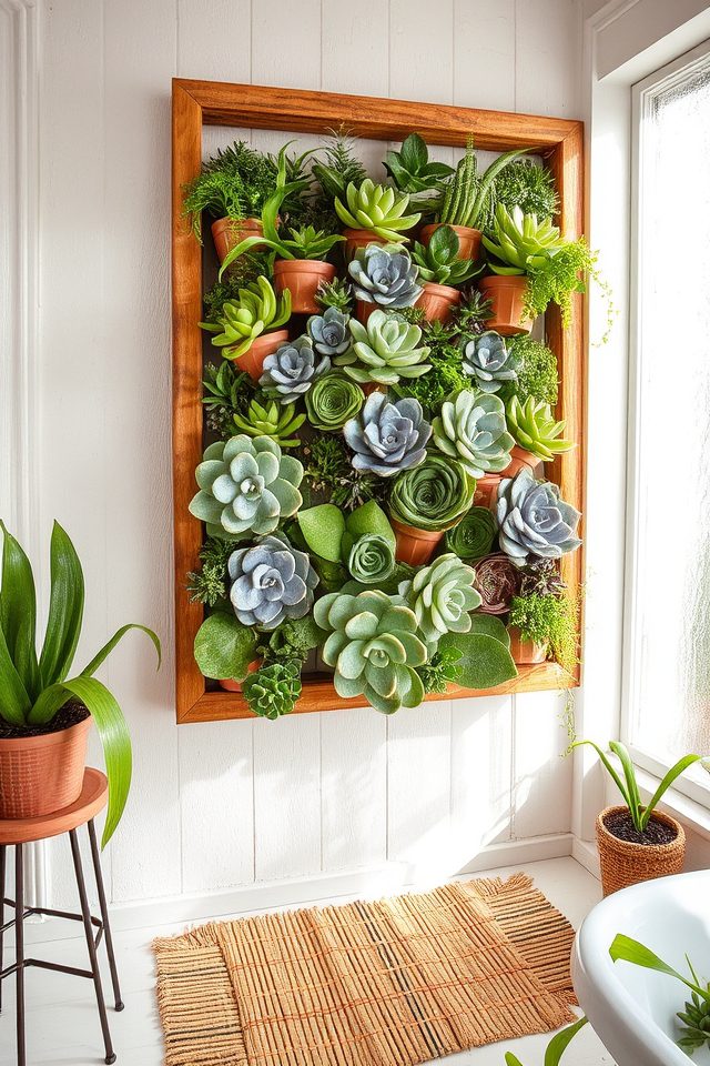 vertical succulent garden design