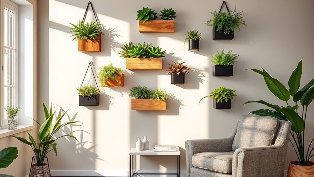 vertical wall planter decor