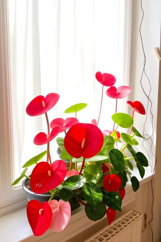 vibrant anthurium indoor plant