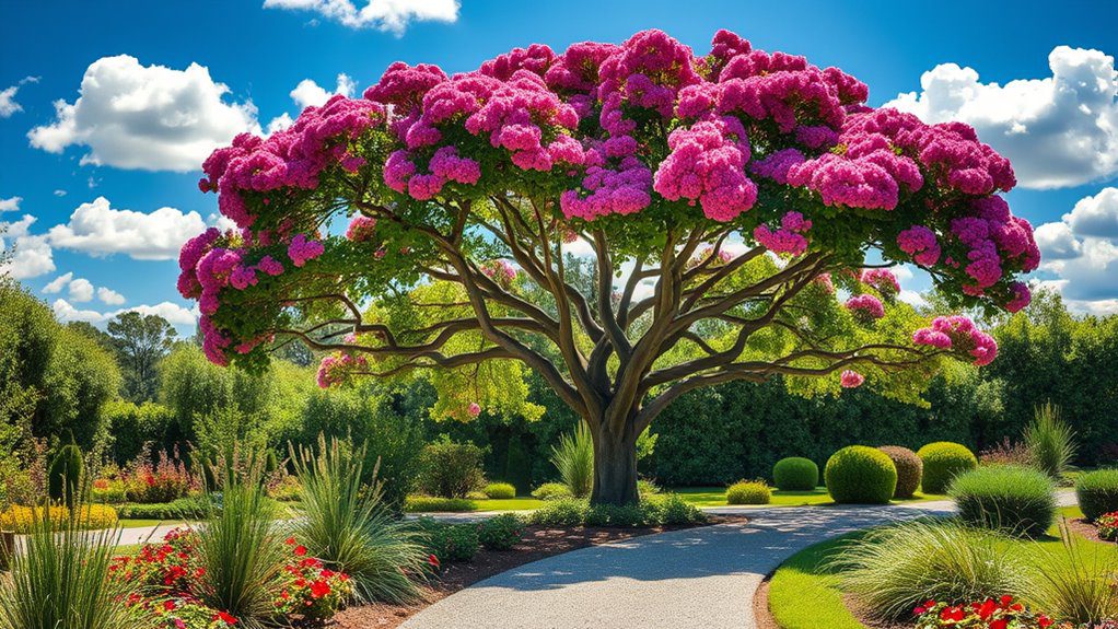 vibrant blooming ornamental tree