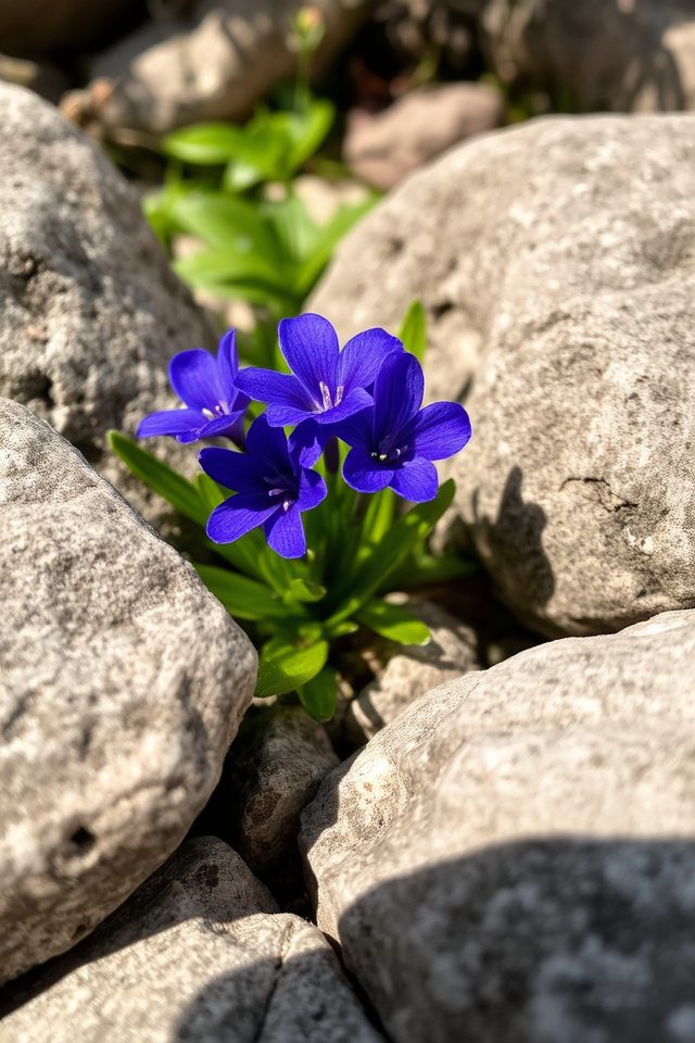 vibrant blue alpine perennials