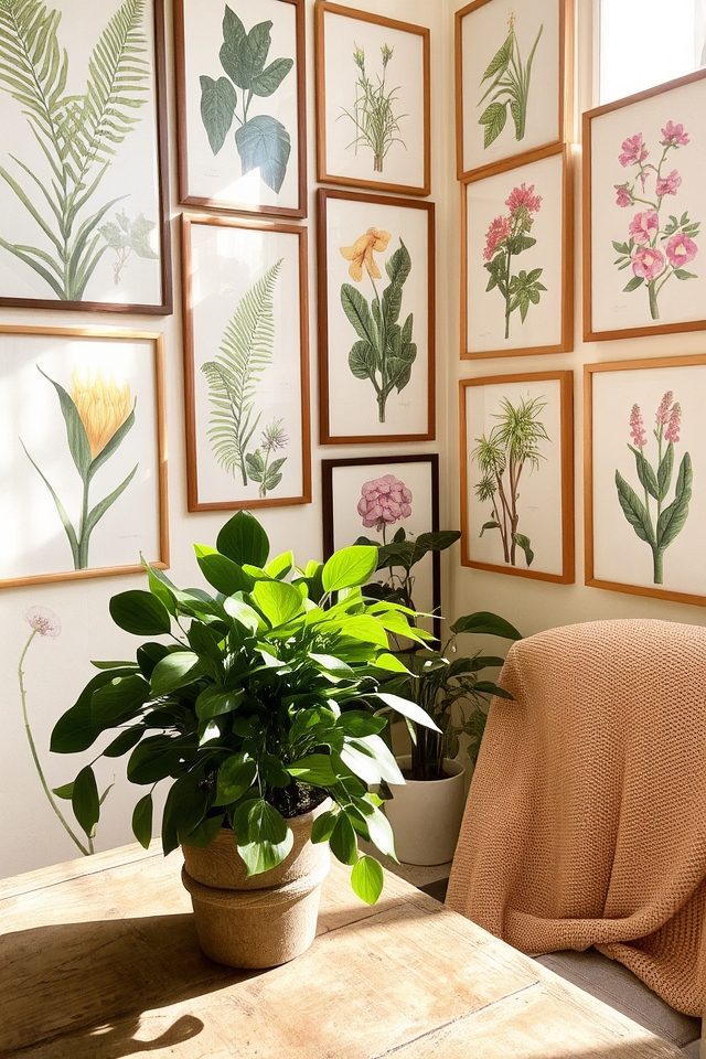 vibrant botanical wall decor