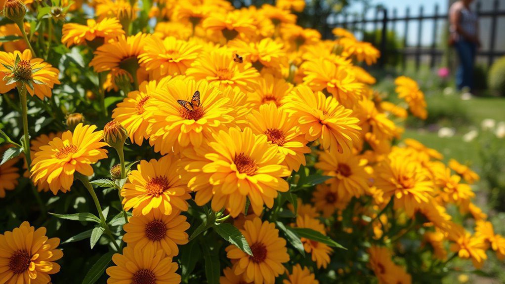 vibrant cheerful zinnia clusters