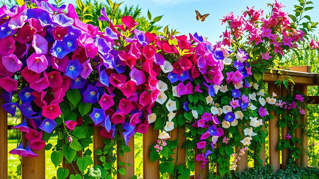 vibrant climbing seasonal blooms