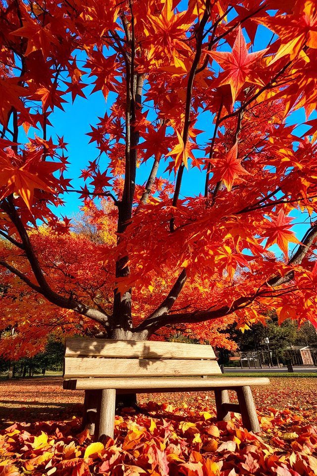 vibrant colorful fall foliage