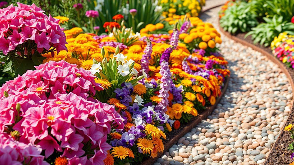 vibrant colorful floral garden