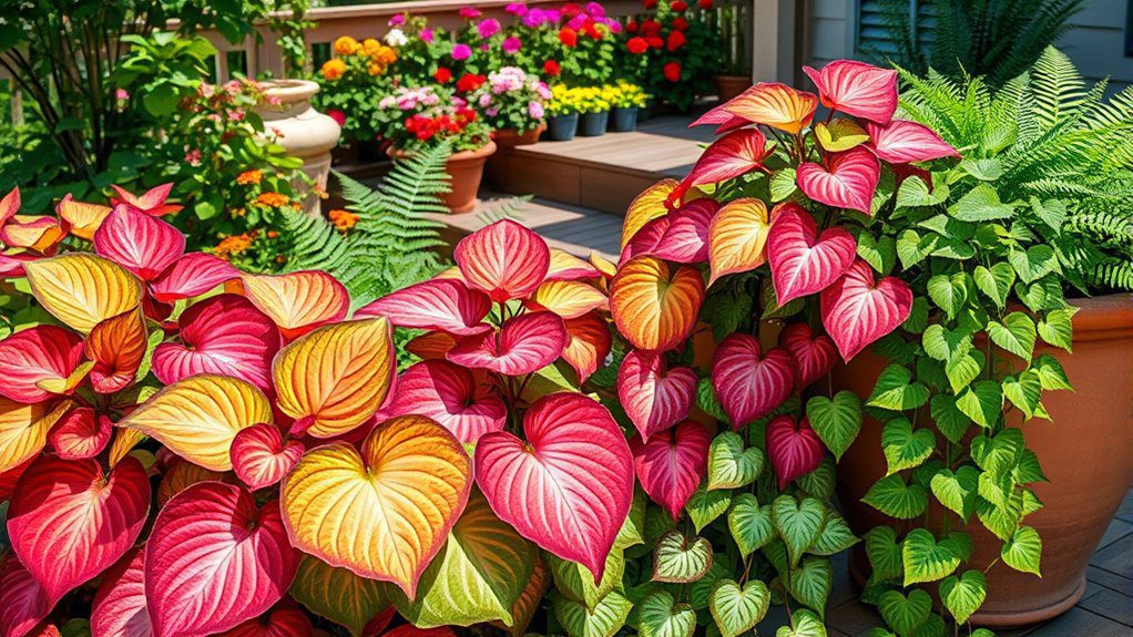 vibrant colorful foliage plants
