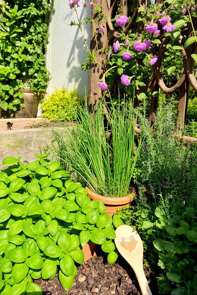 vibrant culinary herb garden