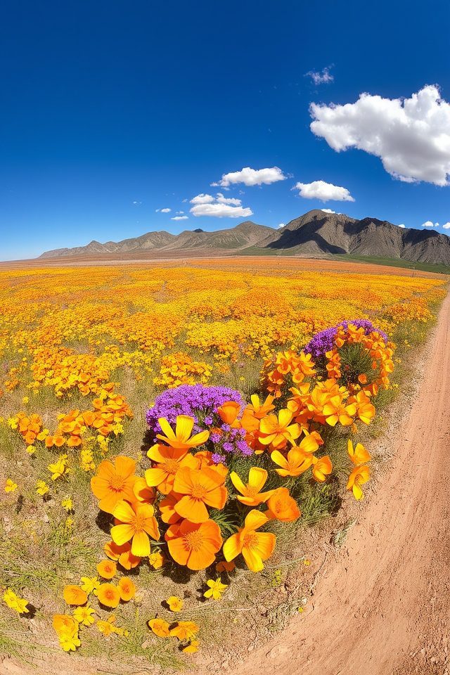 vibrant desert wildflower bloom