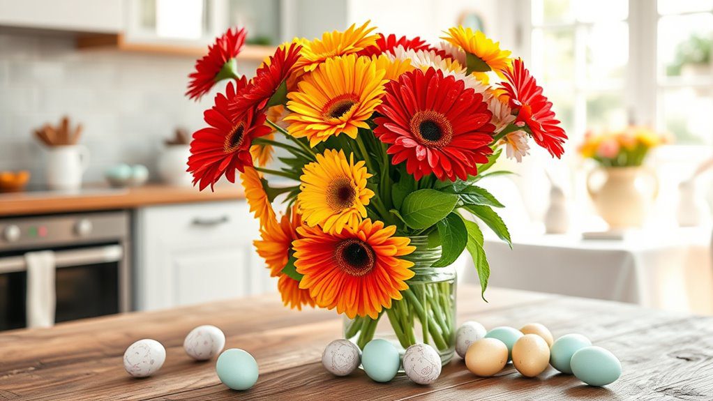 vibrant easter flower centerpiece