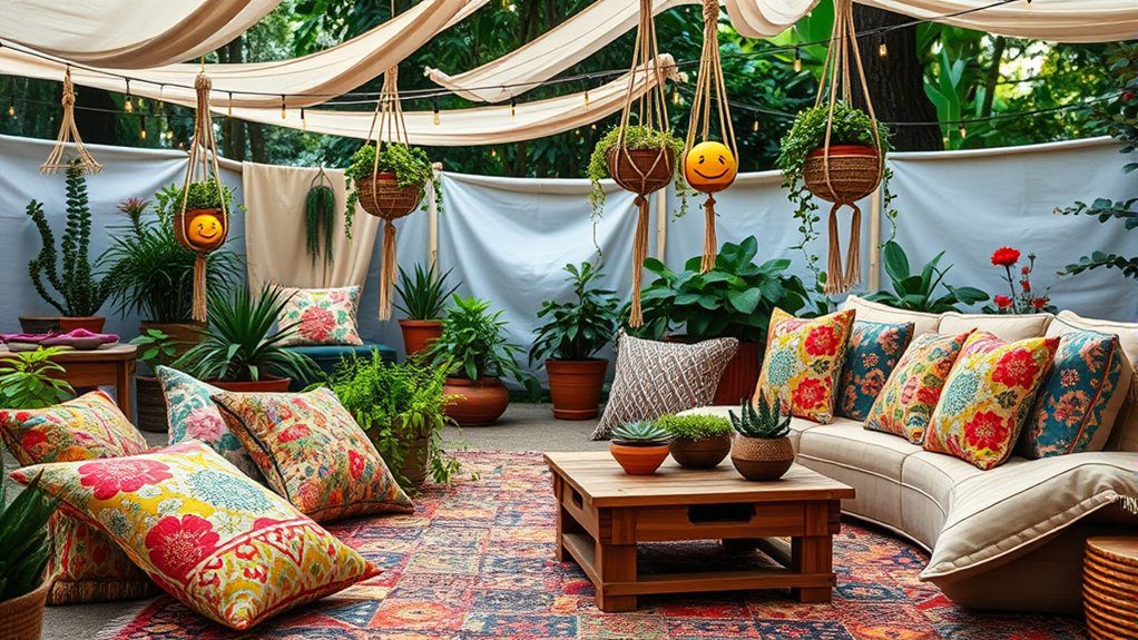 vibrant eclectic outdoor retreat