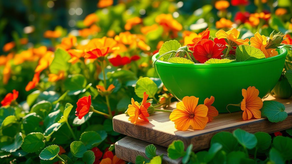 vibrant edible companion plant