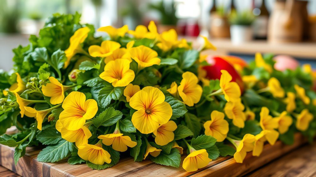 vibrant edible garden flowers