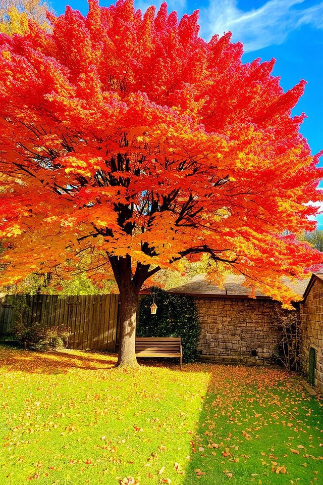 vibrant fall foliage tree