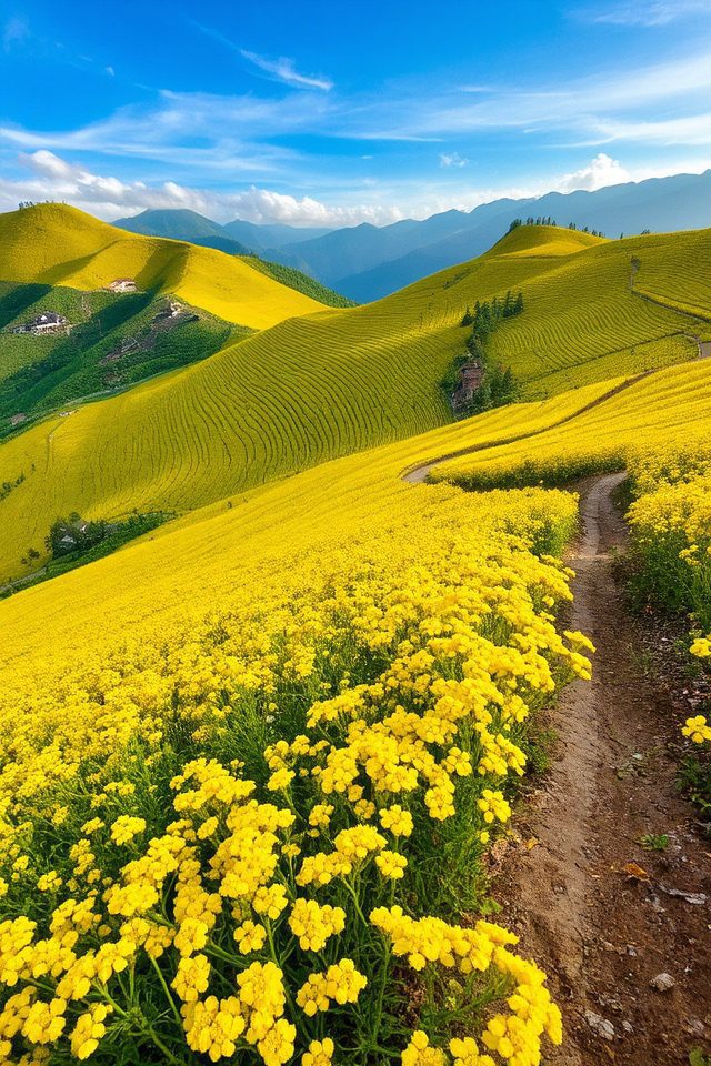 vibrant fields of mustard