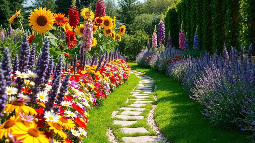 vibrant floral garden design