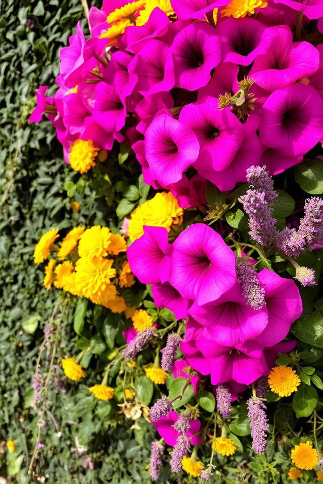 vibrant flowering plant accents