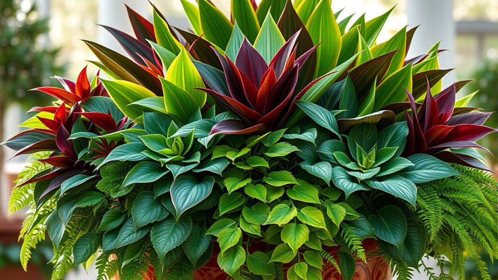 vibrant foliage container garden